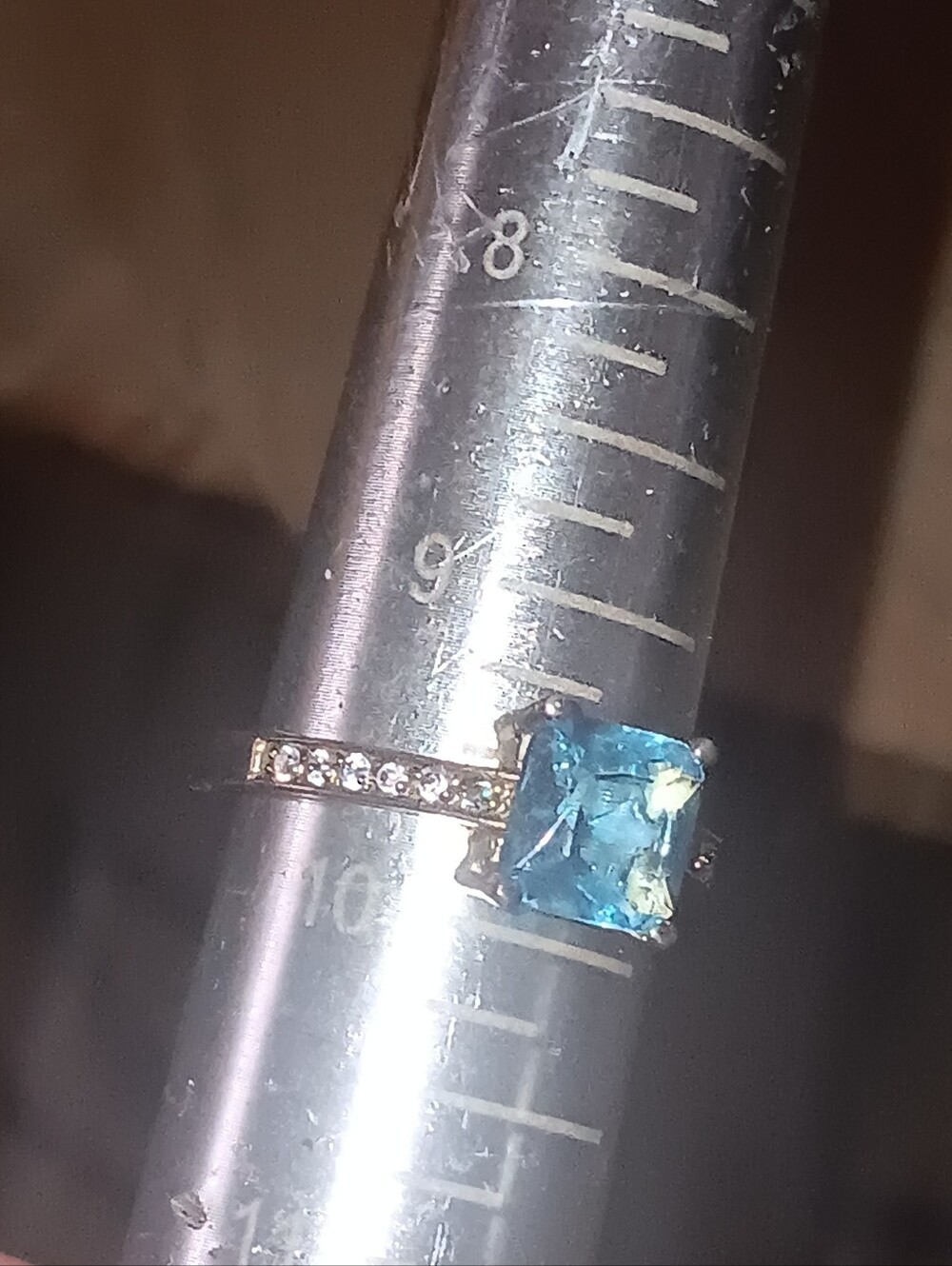 Vintage 925 & 4.2ct. Real Aquamarine Ring - Picture 9 of 16